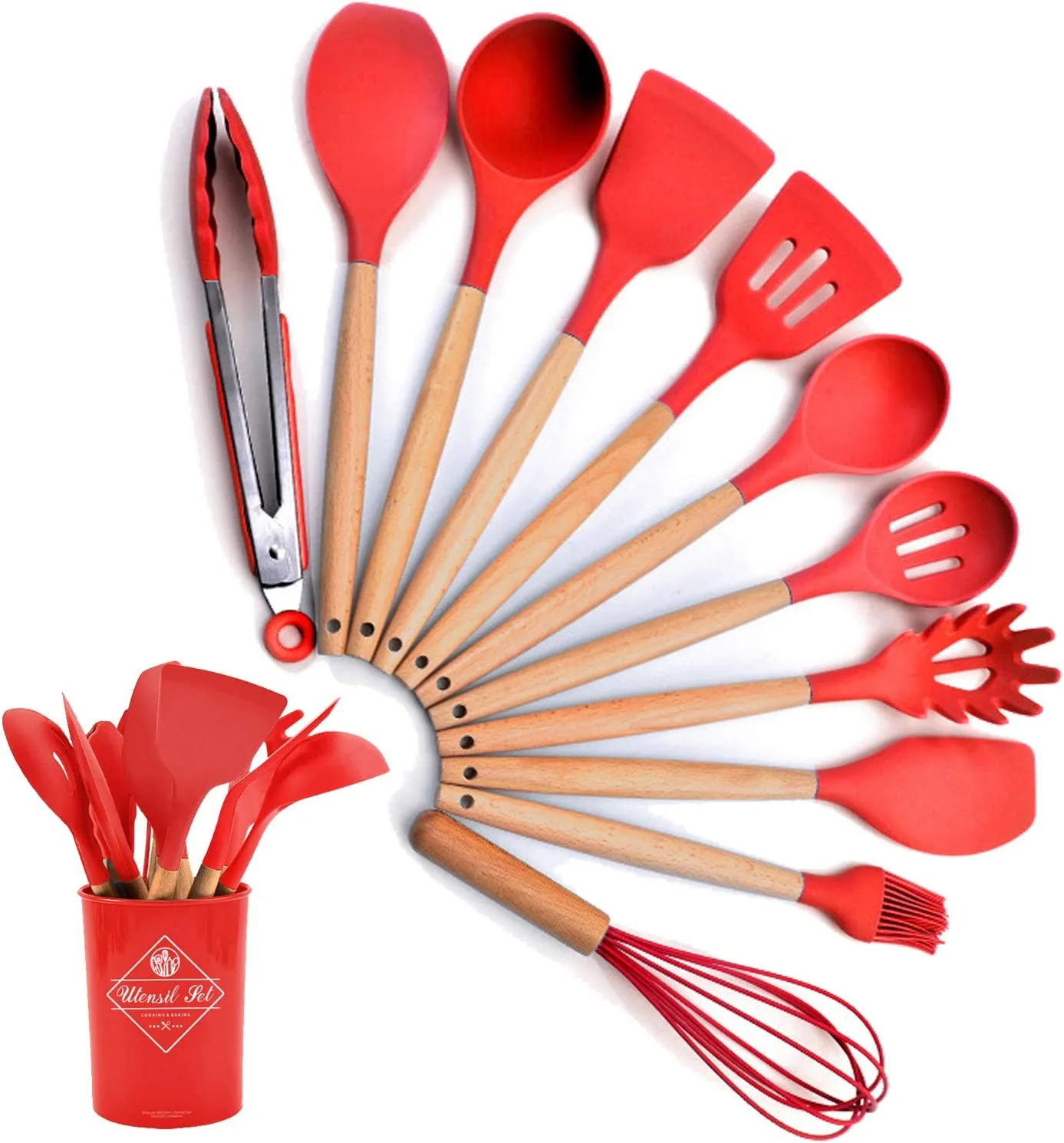 SPATULA SPOON SET, KITCHEN UTENSIL NON STICK SET, SLICONE UTENSIL SET
